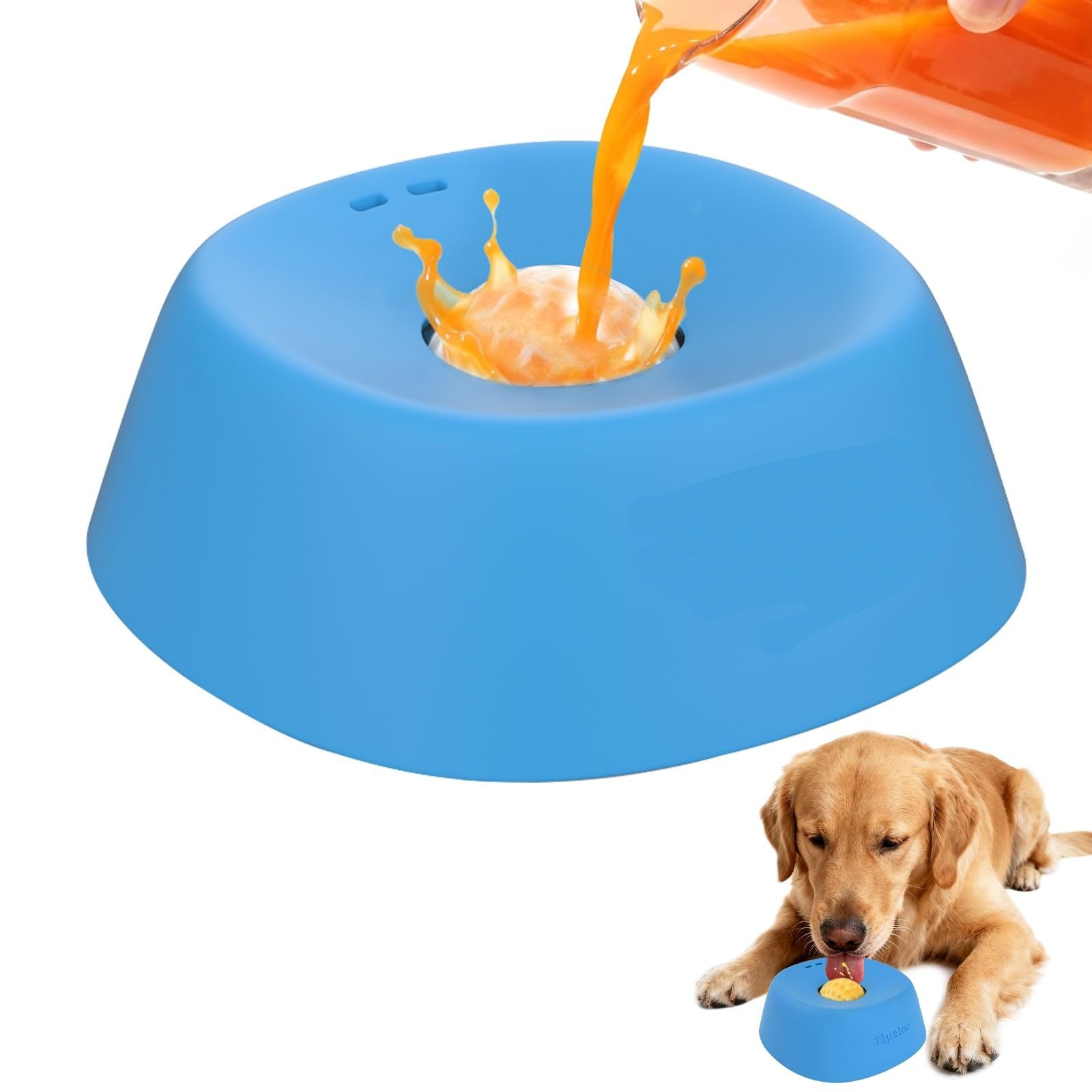 Slow Feeder Spherical Dog and Cat Licking Bowl - Lick Toy For Liquid Treats