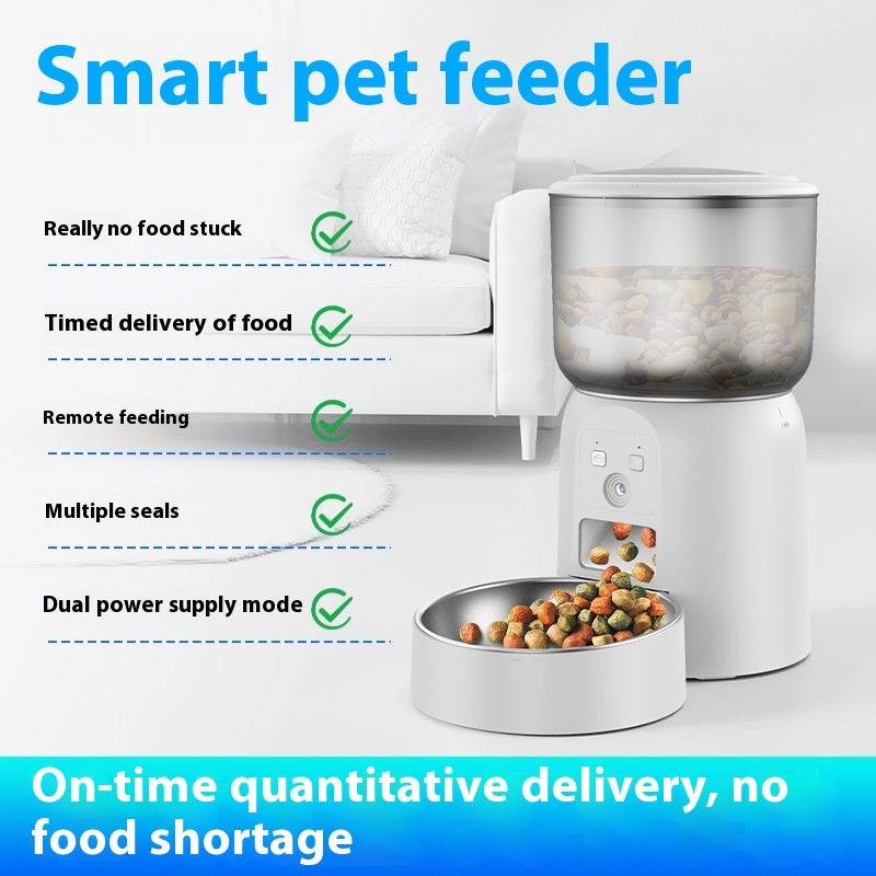 All-in-One Smart WIFI Pet Feeder 3L (Camera & 304 Stainless Steel Bowl)
