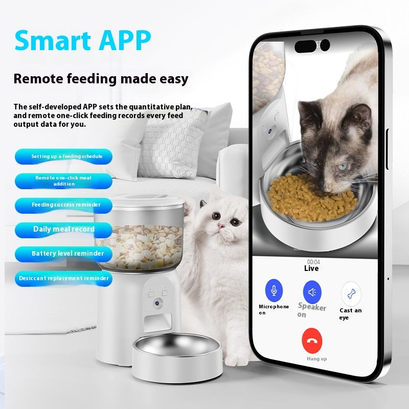 All-in-One Smart WIFI Pet Feeder 3L (Camera & 304 Stainless Steel Bowl)