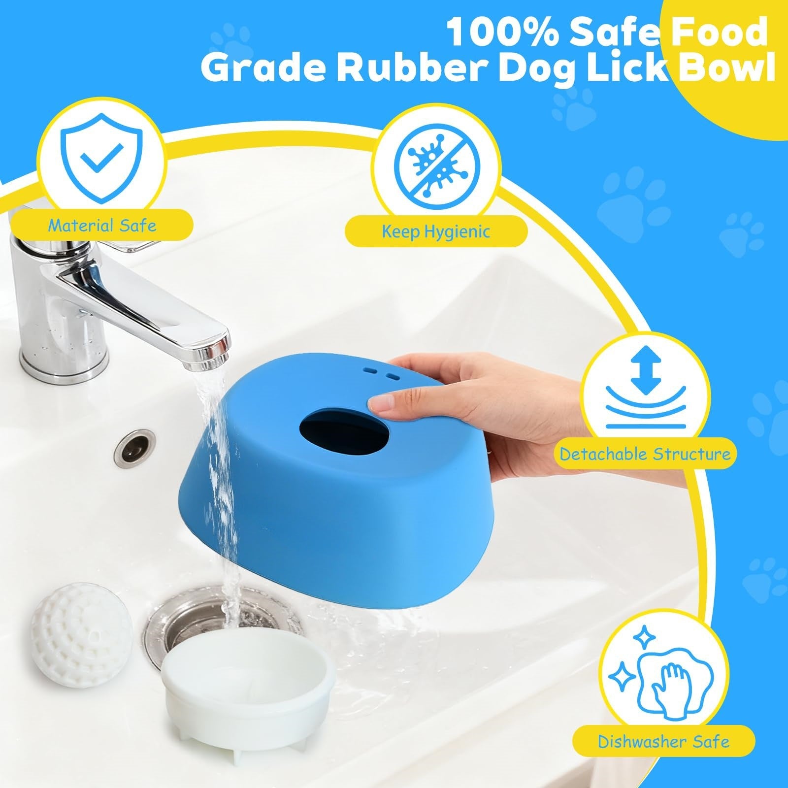 Slow Feeder Spherical Dog and Cat Licking Bowl - Lick Toy For Liquid Treats