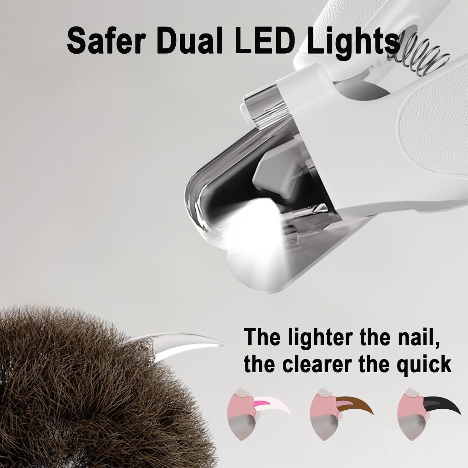 2-in-1 Led Light Nail Grinder Cat and Dog Clipper