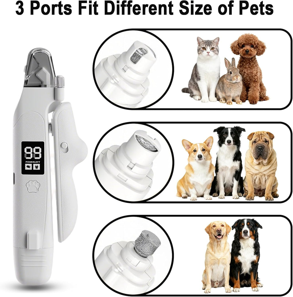 2-in-1 Led Light Nail Grinder Cat and Dog Clipper