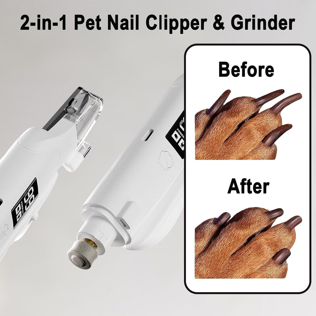 2-in-1 Led Light Nail Grinder Cat and Dog Clipper